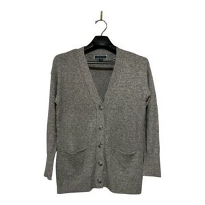 Karen Scott Heather Gray Knit Cardigan
